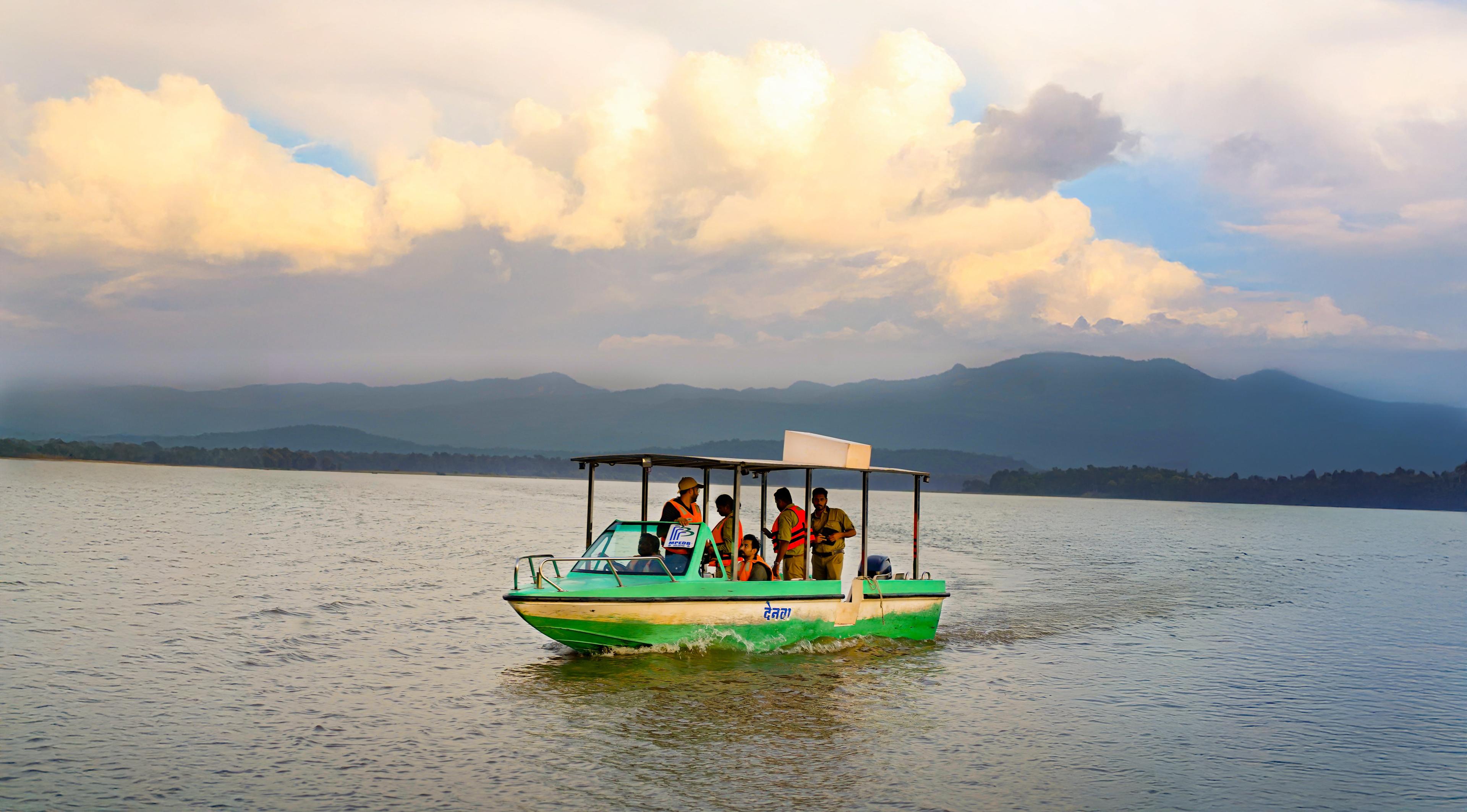 Luxurious hotel room with city view